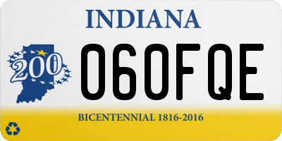 IN license plate 060FQE