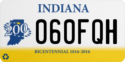 IN license plate 060FQH