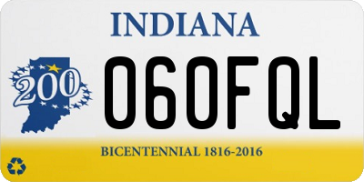 IN license plate 060FQL