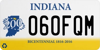 IN license plate 060FQM