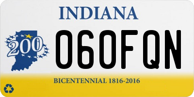 IN license plate 060FQN