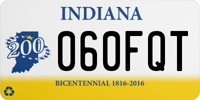 IN license plate 060FQT