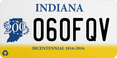 IN license plate 060FQV