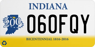 IN license plate 060FQY