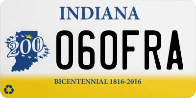 IN license plate 060FRA