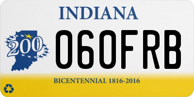 IN license plate 060FRB