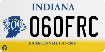 IN license plate 060FRC