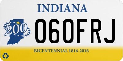 IN license plate 060FRJ