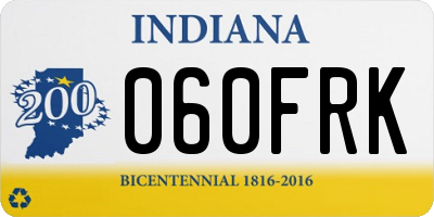 IN license plate 060FRK