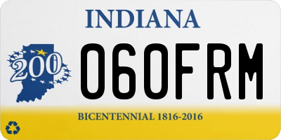 IN license plate 060FRM