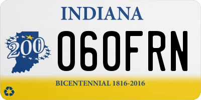 IN license plate 060FRN