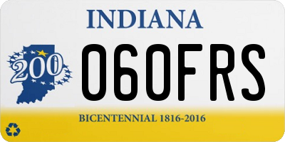 IN license plate 060FRS