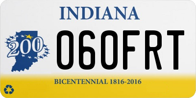 IN license plate 060FRT
