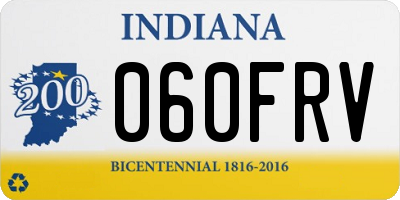 IN license plate 060FRV