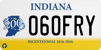 IN license plate 060FRY