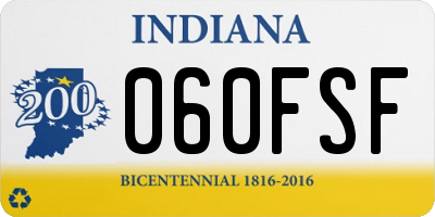 IN license plate 060FSF