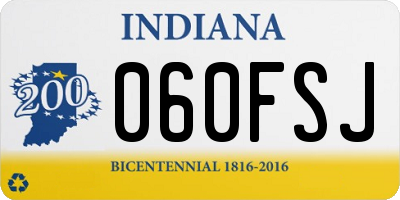 IN license plate 060FSJ
