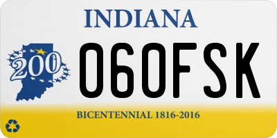 IN license plate 060FSK