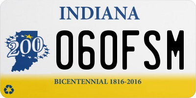 IN license plate 060FSM