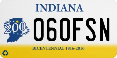 IN license plate 060FSN