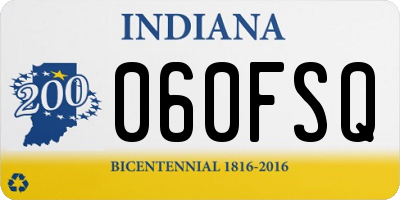 IN license plate 060FSQ