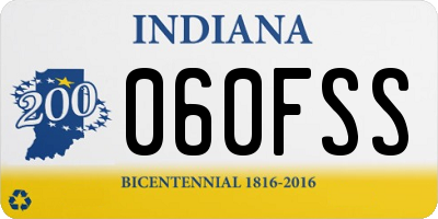 IN license plate 060FSS