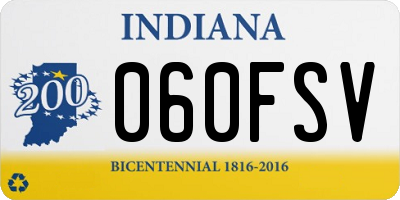 IN license plate 060FSV