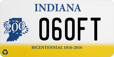 IN license plate 060FT