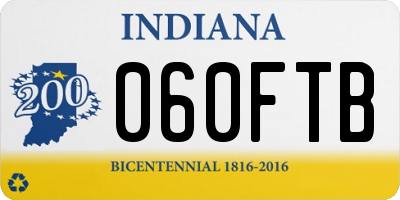 IN license plate 060FTB