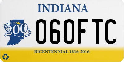 IN license plate 060FTC