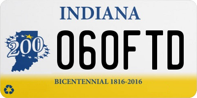 IN license plate 060FTD