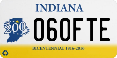 IN license plate 060FTE