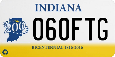 IN license plate 060FTG