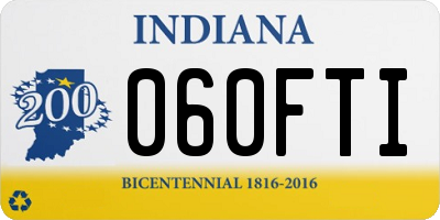IN license plate 060FTI