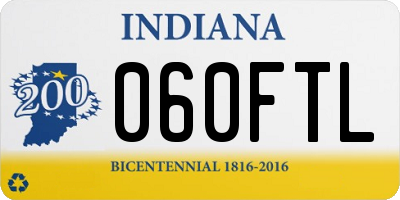 IN license plate 060FTL