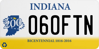 IN license plate 060FTN