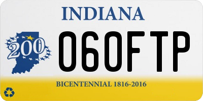 IN license plate 060FTP