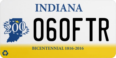 IN license plate 060FTR