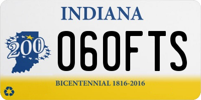 IN license plate 060FTS
