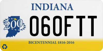 IN license plate 060FTT