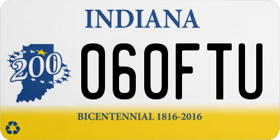 IN license plate 060FTU