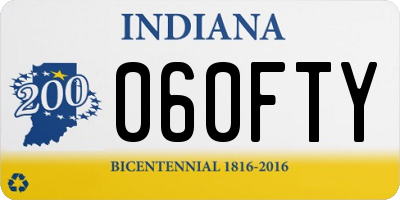 IN license plate 060FTY