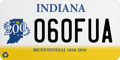 IN license plate 060FUA
