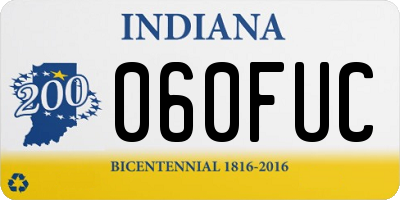IN license plate 060FUC
