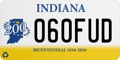 IN license plate 060FUD