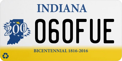 IN license plate 060FUE