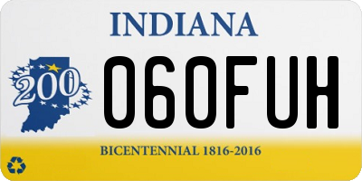 IN license plate 060FUH