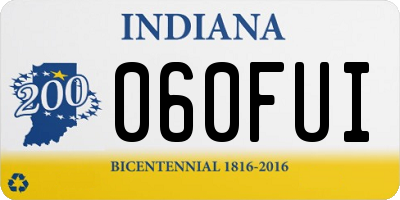 IN license plate 060FUI
