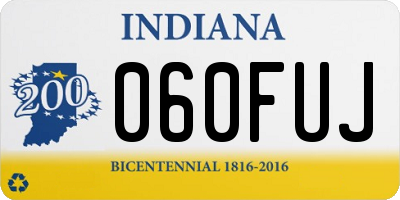 IN license plate 060FUJ