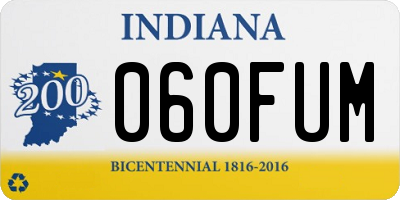 IN license plate 060FUM